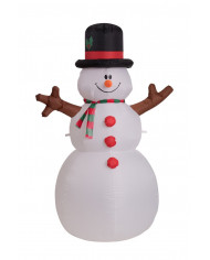 Inflatable snowman with lights and tie rods, high cm.18, a