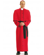 Cardinal costume with fabric dress, cape, belt and headpiece. Cardinal costume with fabric dress, cape, belt and headpiece.
