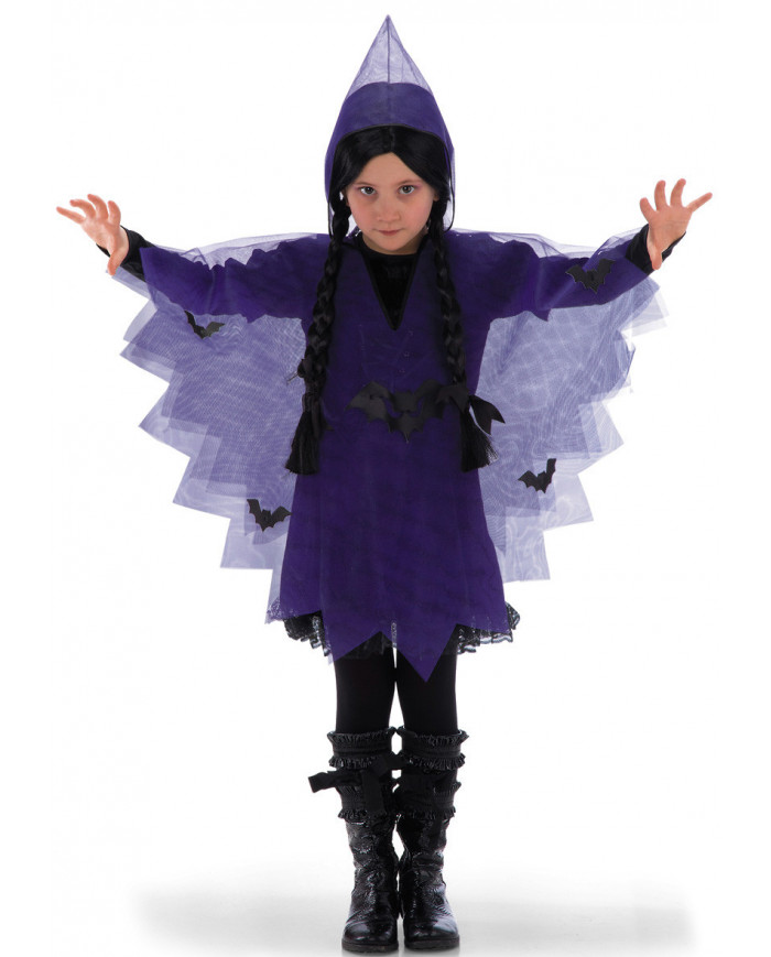 Voile cape for kid with hood and decorations, length cm.7.