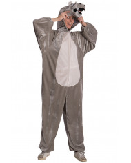 Giant pile jumpsuit with hood, one size M-XL.