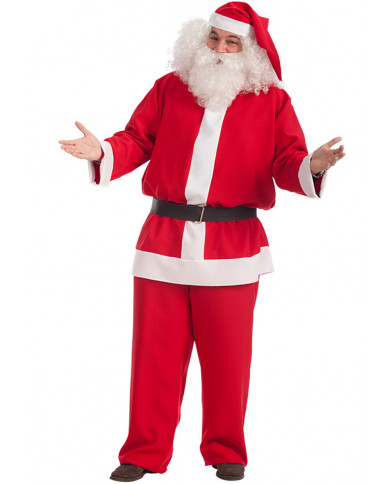 Costume da Babbo Natale in tessuto comprendente cintura e Costume da Babbo Natale in tessuto comprendente cintura e
