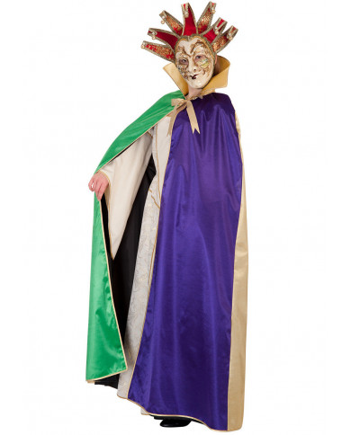 Multicolor venetian cape in satin and taffetas, length cm.14. Multicolor venetian cape in satin and taffetas, length cm.14.