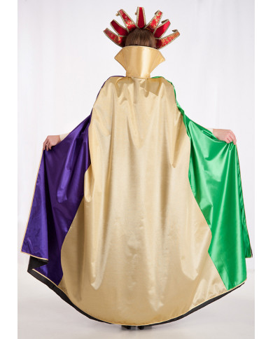 Multicolor venetian cape in satin and taffetas, length cm.14. Multicolor venetian cape in satin and taffetas, length cm.14.