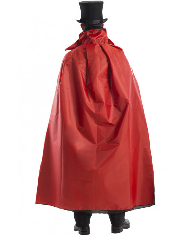 Double-face red/black cape in plasticized fabric, length cm.14