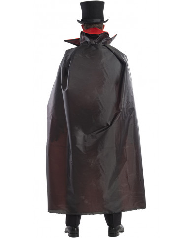 Double-face red/black cape in plasticized fabric, length cm.14