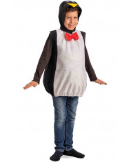 Penguin felt costume with bow-tie and hood with beak and eyes