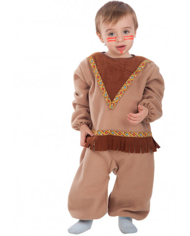 Costume da baby indiano composto da tutona in pile. Anche i piâ