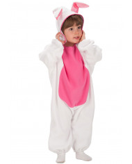 Rubbit costume for kid with pile jumpsuit and hood, size II.