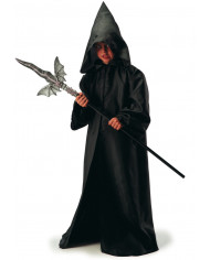 Igor costume for kid with black taffetas tunic and hood, length