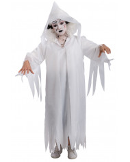 White death costume composed of taffetas tunic with hood in one