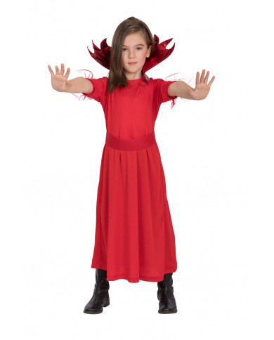 Devil costume for kid with stretch fabric dress, collar and Devil costume for kid with stretch fabric dress, collar and