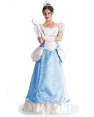 Cinderella costume with satin and glittered veil corset and Cinderella costume with satin and glittered veil corset and
