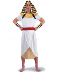 Pharaoh costume with stretchy dress, lurex bracers and hat, one