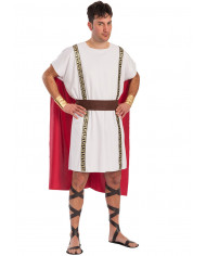 Roman costume with stretchy dress, satin cape and decorations