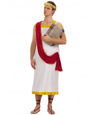 Roman stretchy dress with golden decoration, laurel crown, one Roman stretchy dress with golden decoration, laurel crown, one
