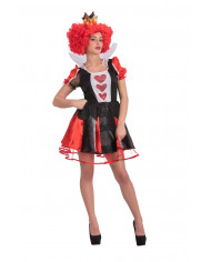 Queen of hearts costume composed by stretch fabric dress with