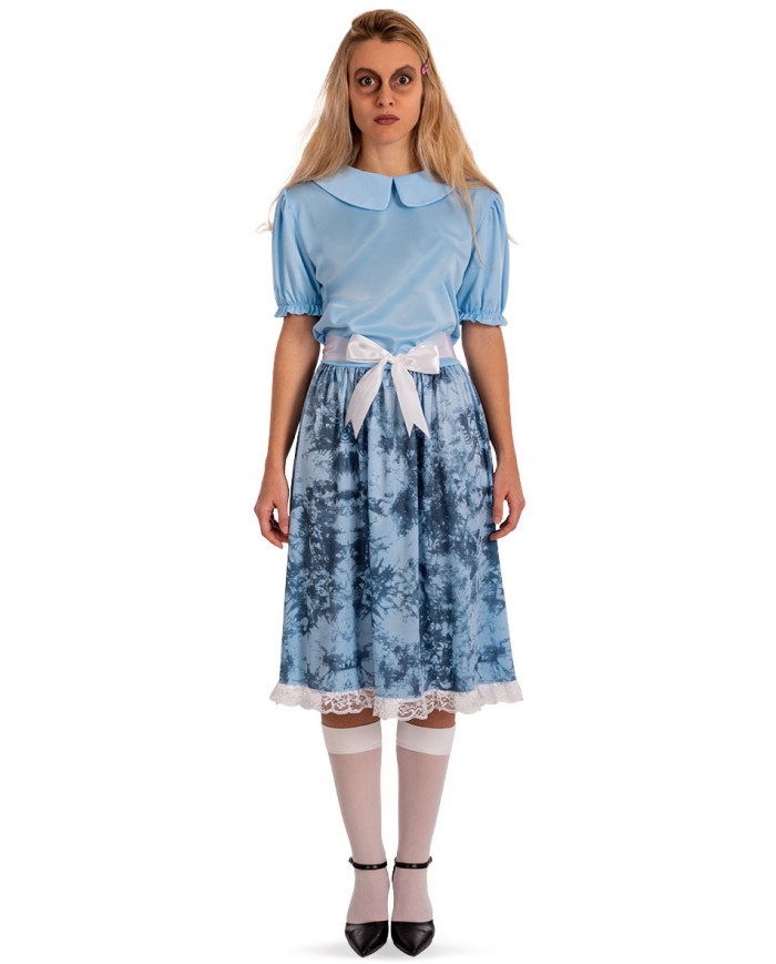 Costume da gemella horror per donna. Composto da abito con