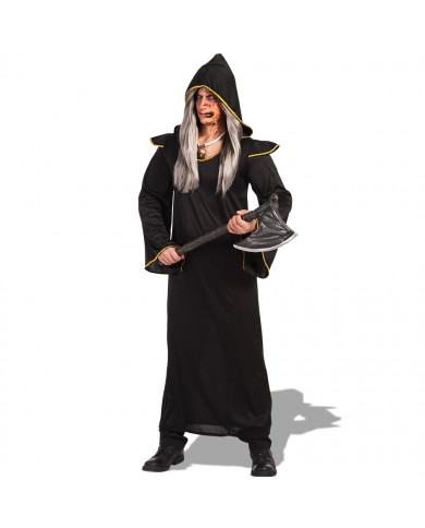 Demon costume with stretchy dress and hood, one size M/L.