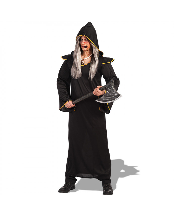 Demon costume with stretchy dress and hood, one size M/L.