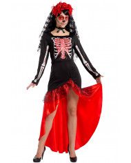 Spanish costume composed of stretchy dress in satin and lace Spanish costume composed of stretchy dress in satin and lace