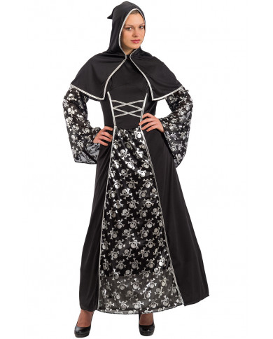 Priestess of darkness costume composed of stretchy dress and