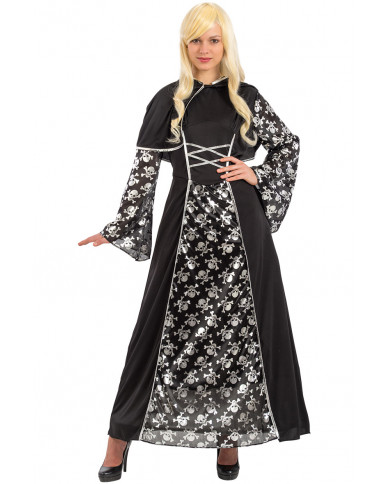 Priestess of darkness costume composed of stretchy dress and