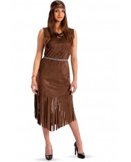 Indian costume for woman composed of velvet dress with belt and