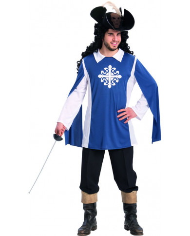 Musketeer costume with strech fabric jacket, one size M/L/XL. Musketeer costume with strech fabric jacket, one size M/L/XL.