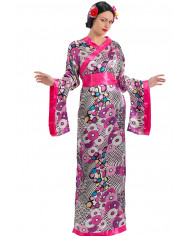 Gheisha costume composed of satin dress with belt and hair