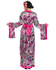 Gheisha costume composed of satin dress with belt and hair