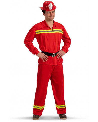 Fireman costume consisting of shirt, trousers with belt in