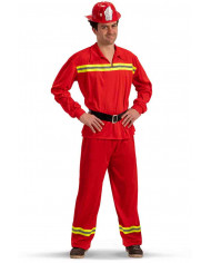 Fireman costume consisting of shirt, trousers with belt in
