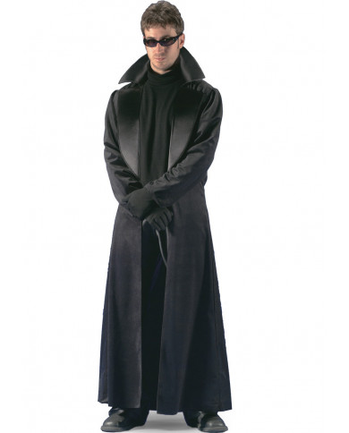 Neo costume with velvet overcoat.