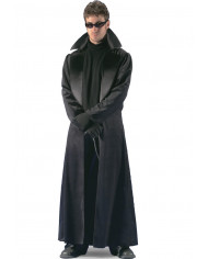 Neo costume with velvet overcoat.