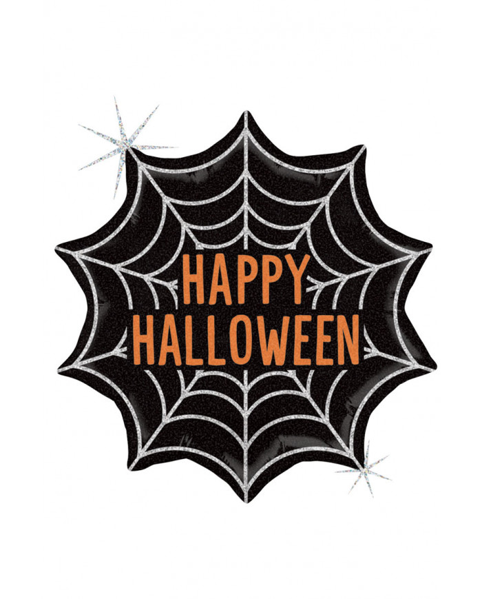 Foil balloon in the shape of a spider web, decoration height