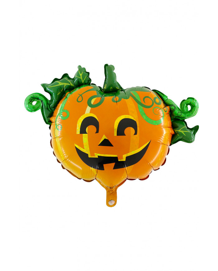 Pumpkin-shaped foil balloon, decoration height cm.43 ideal for