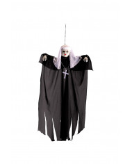 Nun to hang with black tunic, white veil and crucifix. Nun to hang with black tunic, white veil and crucifix.