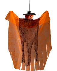 Halloween decoration to hang in the shape of a pumpkin monster