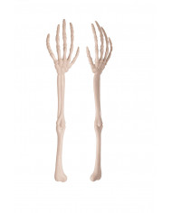 Two skeleton hands in plastic with length cm.35, macabre