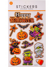 12 horror-themed plastic 3D stickers, perfect as decoration or