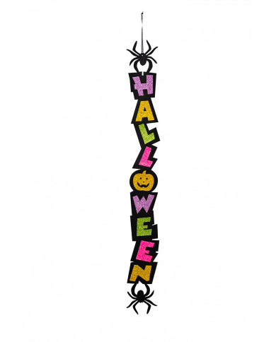 Vertical garland in felt with HAPPY HALLOWEEN writing, height Vertical garland in felt with HAPPY HALLOWEEN writing, height