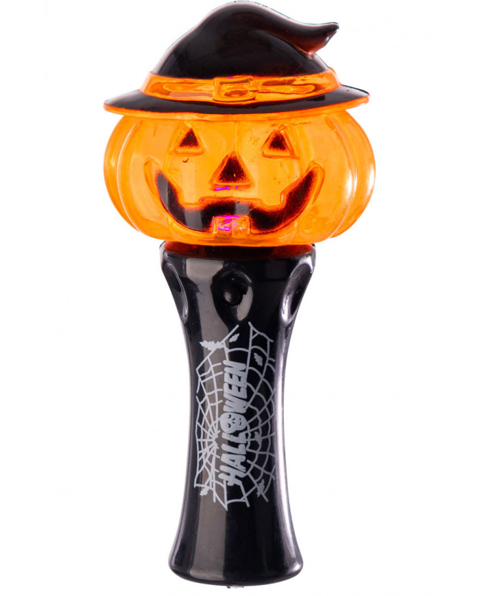 Gadget of h.cm.14 made of a plastic wand with luminous pumpkin.