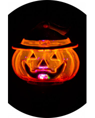 Gadget of h.cm.14 made of a plastic wand with luminous pumpkin.