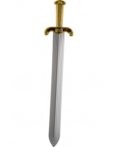 Roman plastic sword with gold handle and silver blade. Ideal