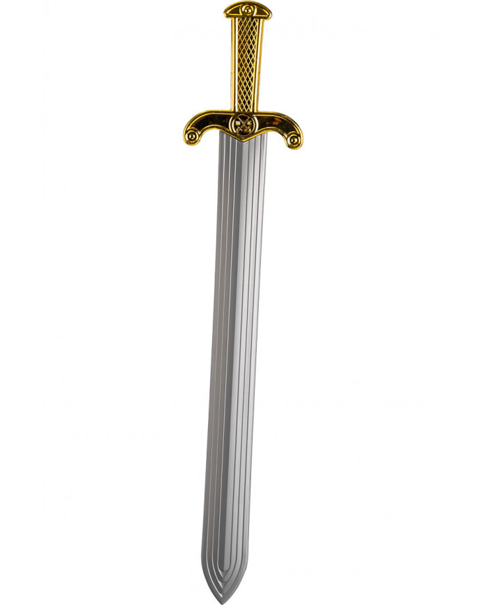 Roman plastic sword with gold handle and silver blade. Ideal