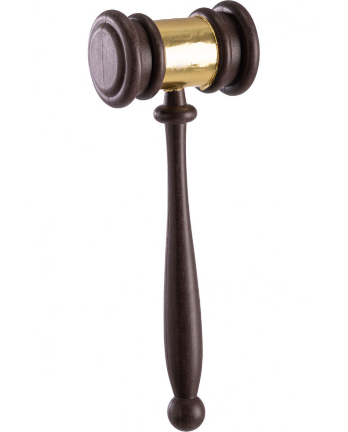 Plastic judge hammer long cm.27, suitable for representations
