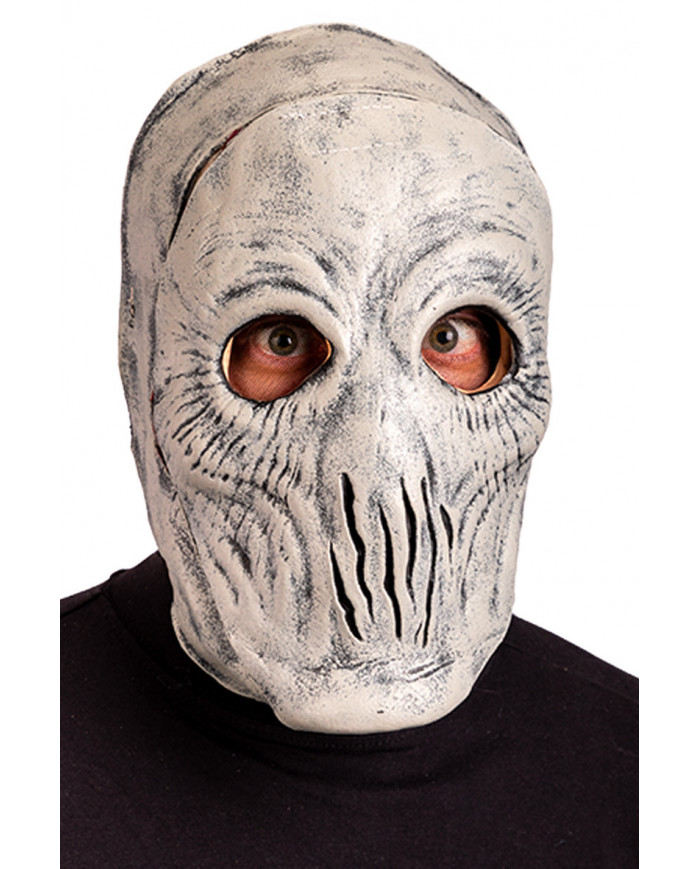 Full-face alien latex mask, the front part comes off showing Full-face alien latex mask, the front part comes off showing
