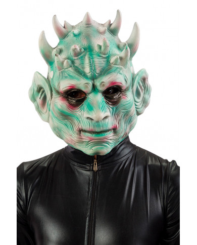 Eva mask depicting a monster with horns, ideal for horror and Eva mask depicting a monster with horns, ideal for horror and