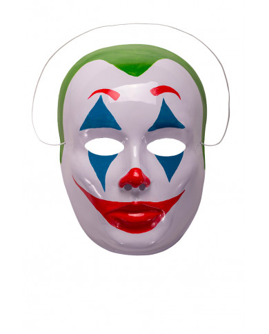 Plastic clown mask taken from the movie Joker, which has become