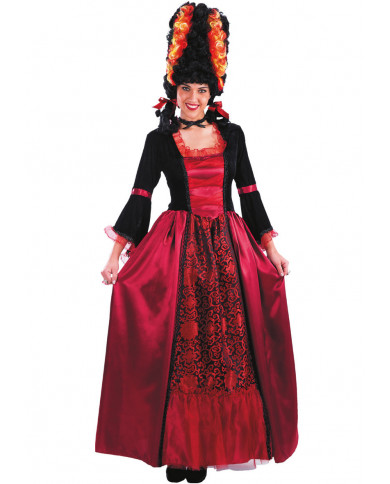 Lady Circus with chenille and satin dress, gloves and hat.